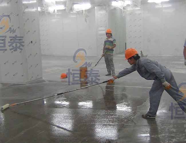 肃州制药厂厂房地面环氧彩砂施工案例